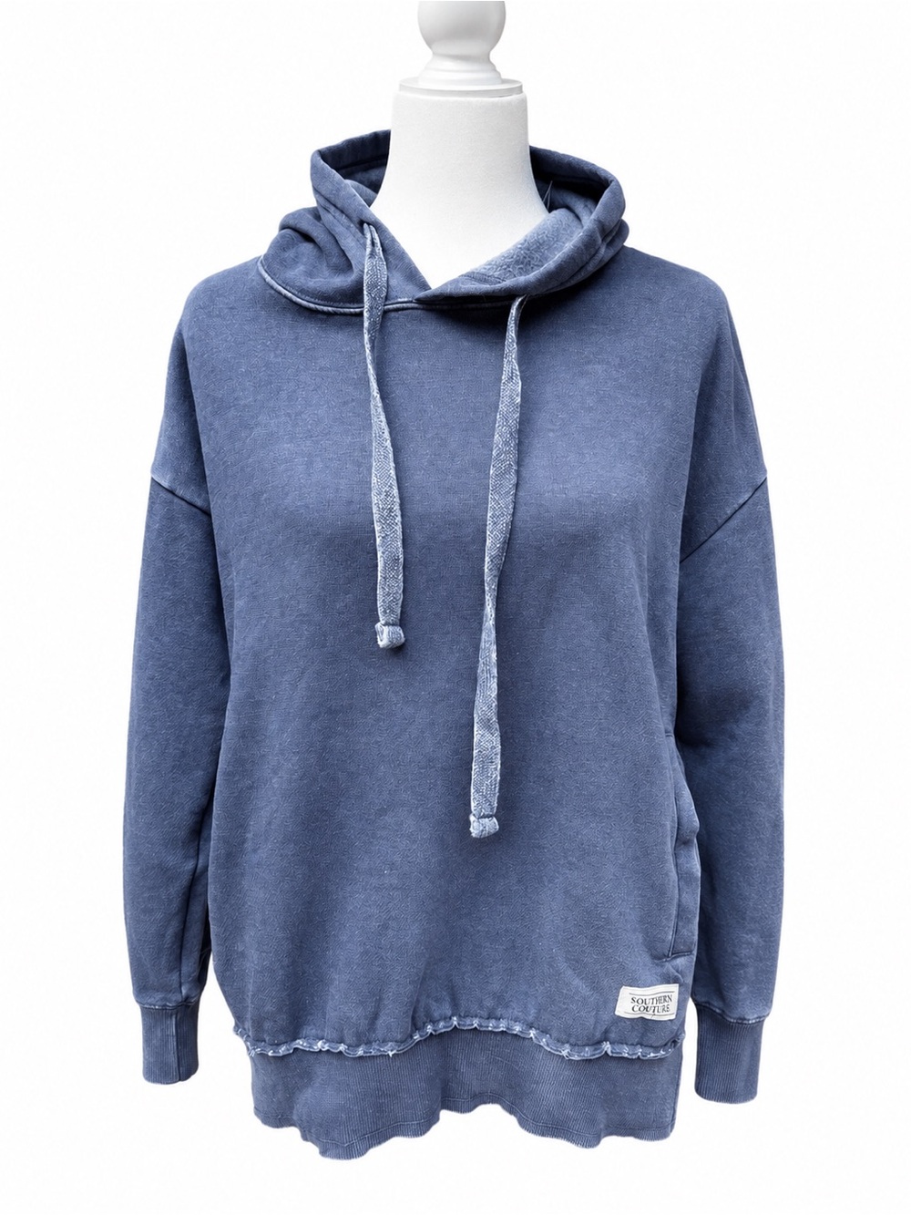 NWT Southern Couture Hood Vibes Only Hoodie Size Medium Washed Blue